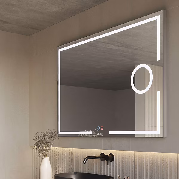 Miroir Led MALTA 120x80cm One Touch Antibué avec Grossissant MALT016/120