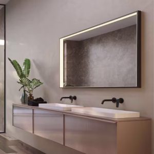 Miroir Led ABILITY 120x80cm One Touch Antibué Contour Noir ABIL033/120NG
