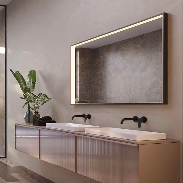 Miroir Led ABILITY 140x80cm One Touch Antibué Contour Noir ABIL033/140NG