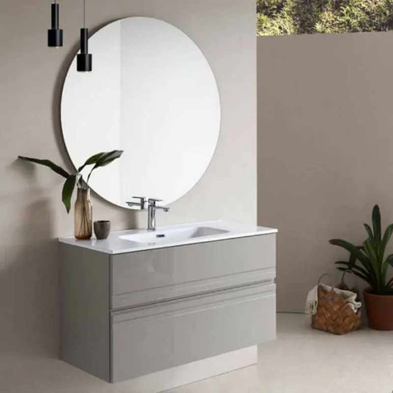 Meuble Susp 2T ATIC 100x45x55cm Gris Clair
