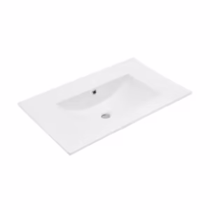 Lavabo à Encastrer avec Bac à Gauche 91x49cm Blanc