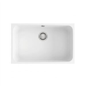 GANDIA 70 Évier en Résine 1 Bac 74×44,5x20cm Blanc BL165C