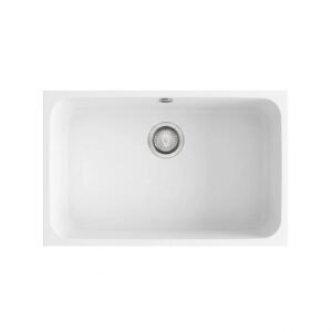 GANDIA 70 Évier en Résine 1 Bac 74×44,5x20cm Blanc Neige SW195C