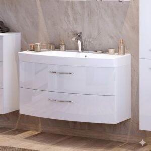 Meuble Susp 2T TEBAS 90 cm Blanc Chic 18895