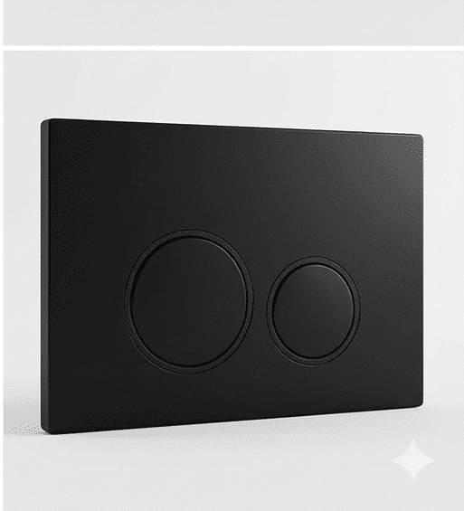 Bouton Poussoir pour WC Suspendu ROUND Noir Mat BK0202122