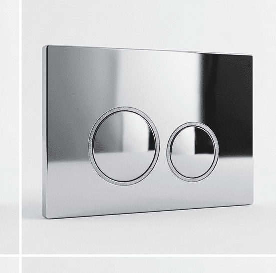 Bouton Poussoir pour WC Suspendu ROUND Mat Chrome BK0202123