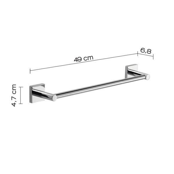 Porte Serviette 60cm BASSIC Chrome 1501002 – Image 2