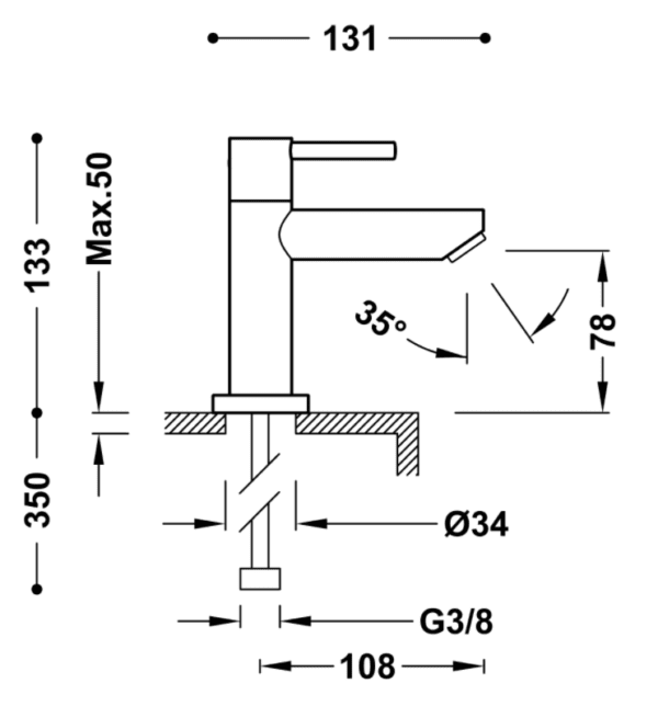 Mitigeur Lavabo une Eau SIMPLY CT2054802 – Image 2