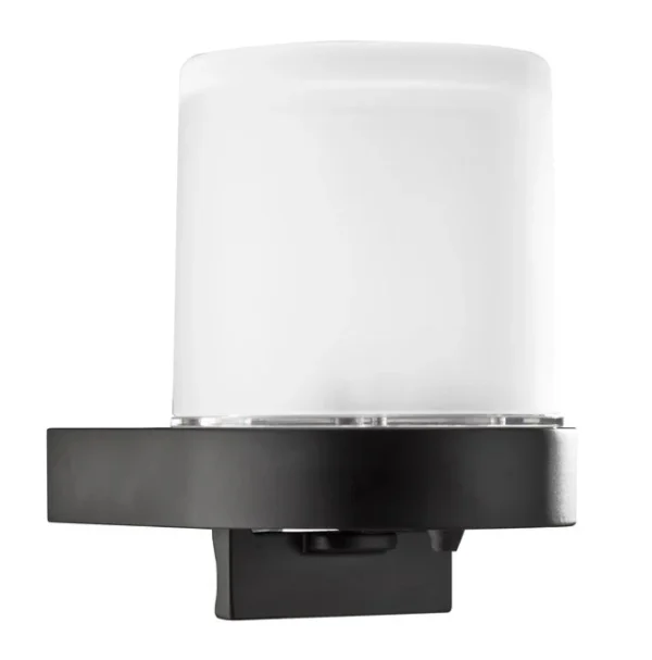 Distributeur Mural de Savon Liquide ECO Verre/Noir Mat Rond 06317-081