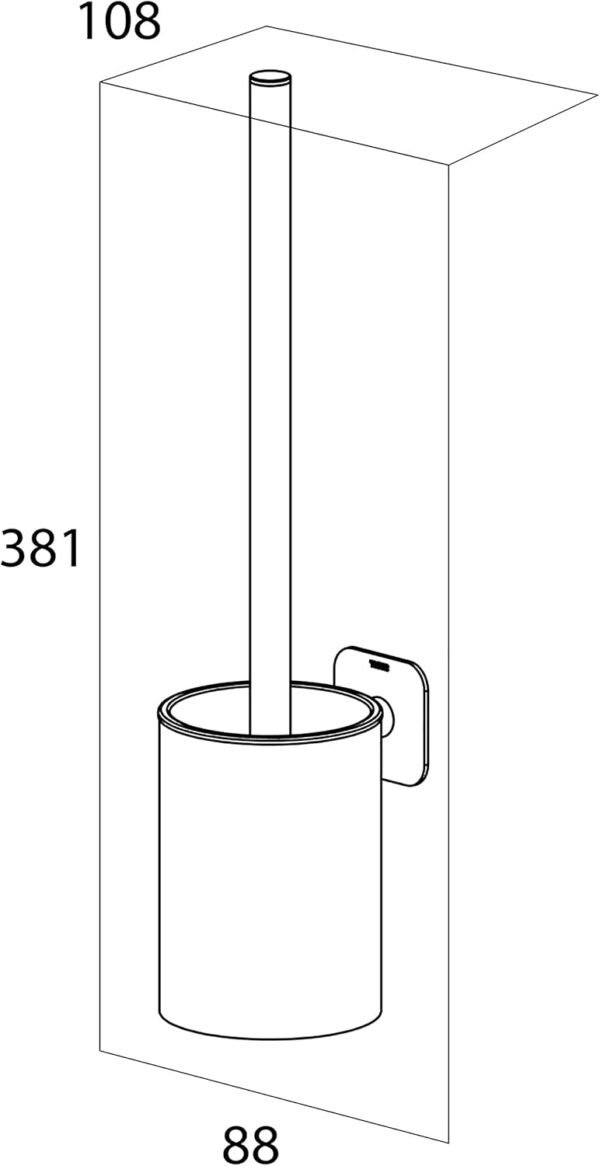 Porte Balai Brosse MuralTECHNIC Noir Mat CAT002-06/NG – Image 2