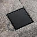 Siphon Carré Sol de Douche SQUARE 200x200 mm Noir Mat BK4020702