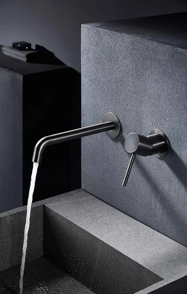 Mitigeur Mural pour Lavabo MONZA Black Gun Métal GLM039/BGM – Image 3