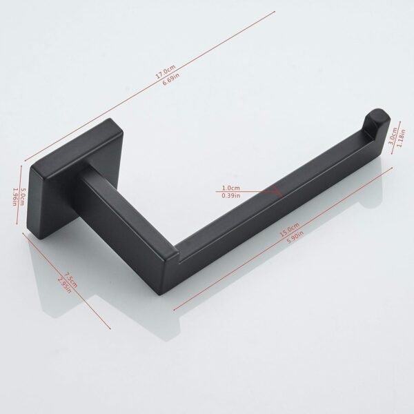 Porte Papier Hygienique TECHNIC Noir Mat CAT002-08/NG – Image 2