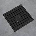 Siphon Carré Sol de Douche SQUARE 200x200 mm Noir Mat BK4020702