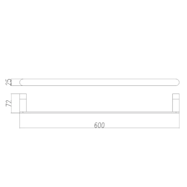 Porte Serviette 60cm ROOMS Chrome 171000200 – Image 2