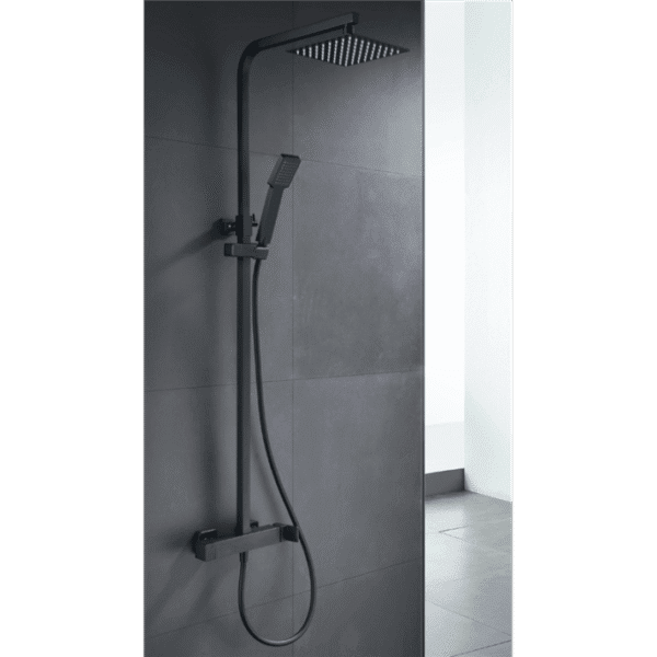 Colonne de Douche Mono avec Robinet Bain Douche FIYI Noir Mat BDF016-B/NG – Image 2