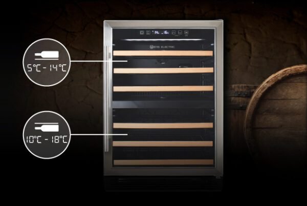 Cave à Vin 44 Bouteilles EAS ELECTRIC 60x60x87cm Étageres en Bois EMR44VNI1 – Image 3