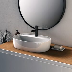 Vasque à Poser FURNAS 50x38x13,5cm Blanc Brillant