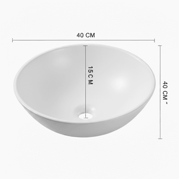 Vasque à Poser 2019MW 40x40x15cm Blanc Mat – Image 2