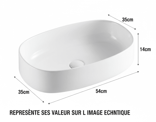 Vasque à Poser 1002MB 54x35x14cm Noir Mat – Image 2