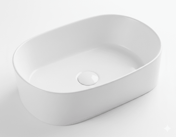 Vasque à Poser 3002GW 57,5x33x16cm Blanc Brillant