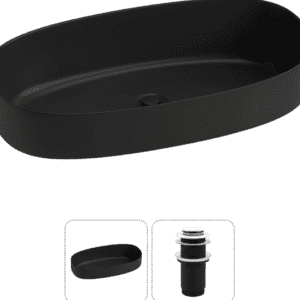 Vasque à Poser 1001MB 67x35x14cm Noir Mat