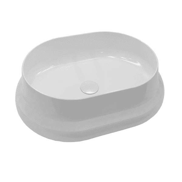 Vasque à Poser CINCA 57x42x15cm Blanc Brillant