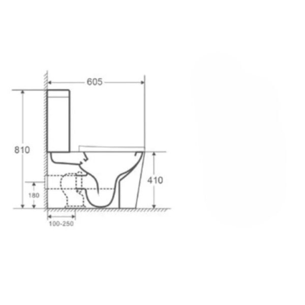WC sur Pied Compact Complet PISA Noir Mat – Image 3