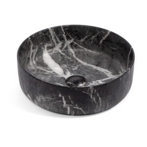 Vasque à Poser COMO 35,5x11,5cm Noir Marbré Mat