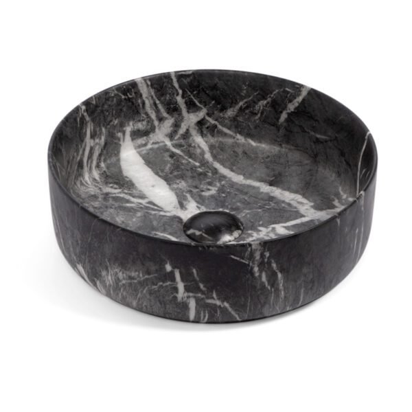 Vasque à Poser COMO 35,5x11,5cm Noir Marbré Mat