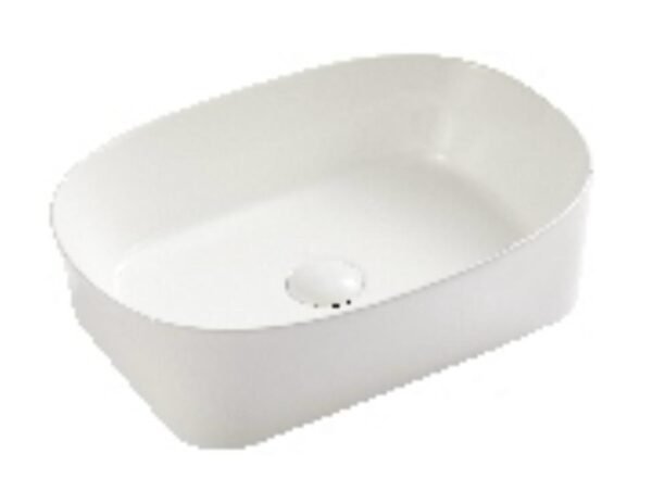 Vasque à Poser 1010MB+MW 50x36x13,5cm Blanc/Noir Mat