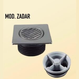 Siphon Vertical pour Extérieur ZADAR Anti-Retour grille en Inox 150x150x110mm 709016