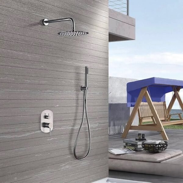 Colonne de Douche Mono à Encastrer MOSCU Anti-Corrosion Inox Brossé S316 GPK034 – Image 2