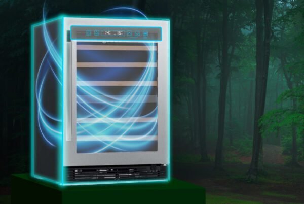 Cave à Vin 44 Bouteilles EAS ELECTRIC 60x60x87cm Étageres en Bois EMR44VNI1 – Image 5