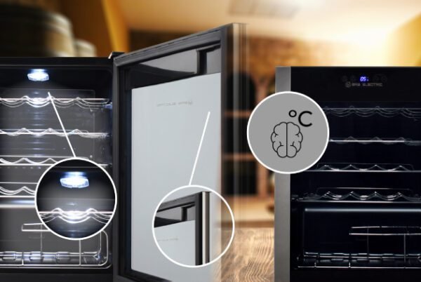 Cave à Vin 24 Bouteilles EAS ELECTRIC 48x44x64,2cm EMR24VN1 – Image 3