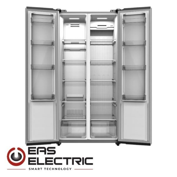 Frigo Américain EAS ELECTRIC A+/F 181x83,3x63cm 254+173Litres Inox EMSS188X – Image 2