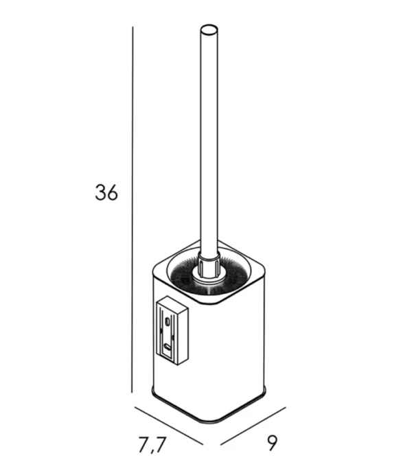 Porte Balai Mural Carré Noir 02307081 – Image 2