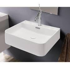 Vasque à Fixer SIL 50x42x13cm Blanc Brillant