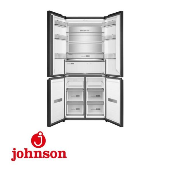 Frigo 4 Portes JOHNSON 190x83,3x64,1cm 351+170Litres Inox Noir JR4D1986ENGN – Image 2