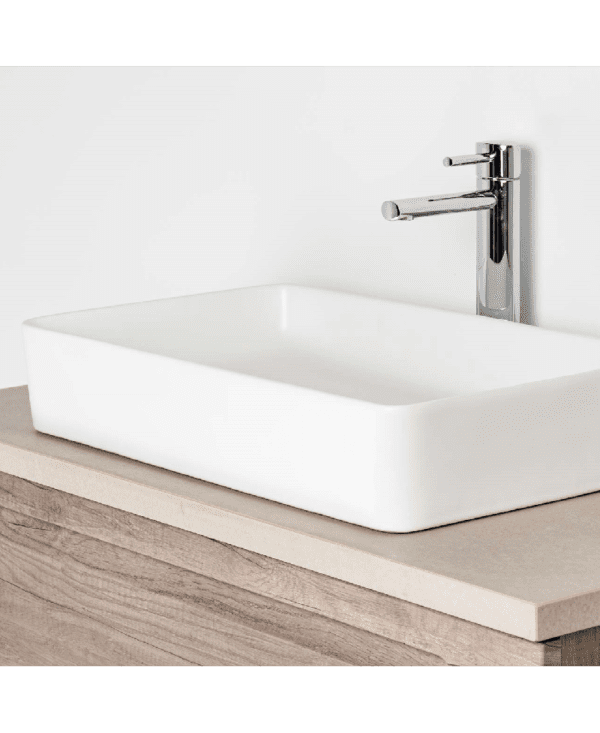 Vasque à Poser FOGO 61x34,5x11cm Blanc Mat