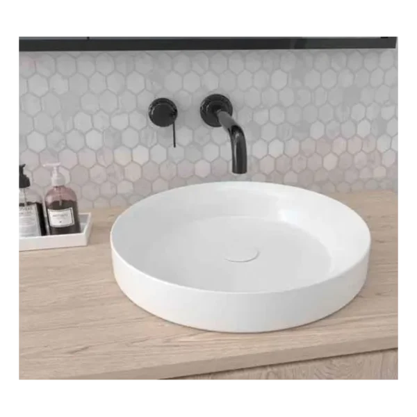 Vasque à Poser ONTARIO 40x11cm Blanc Brillant – Image 2