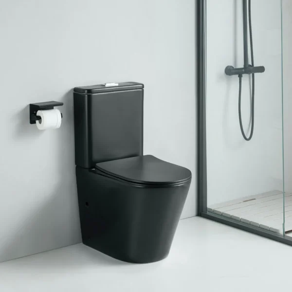 WC sur Pied Compact TURIN Noir Mat – Image 4