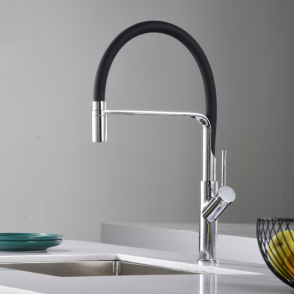 Mitigeur Évier de Cuisine LANZAROTE  Chrome/Noir GCE015 – Image 2