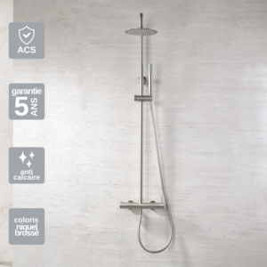 Colonne de Douche MOSCU Anti-Corrosion nox Brossé BDK034