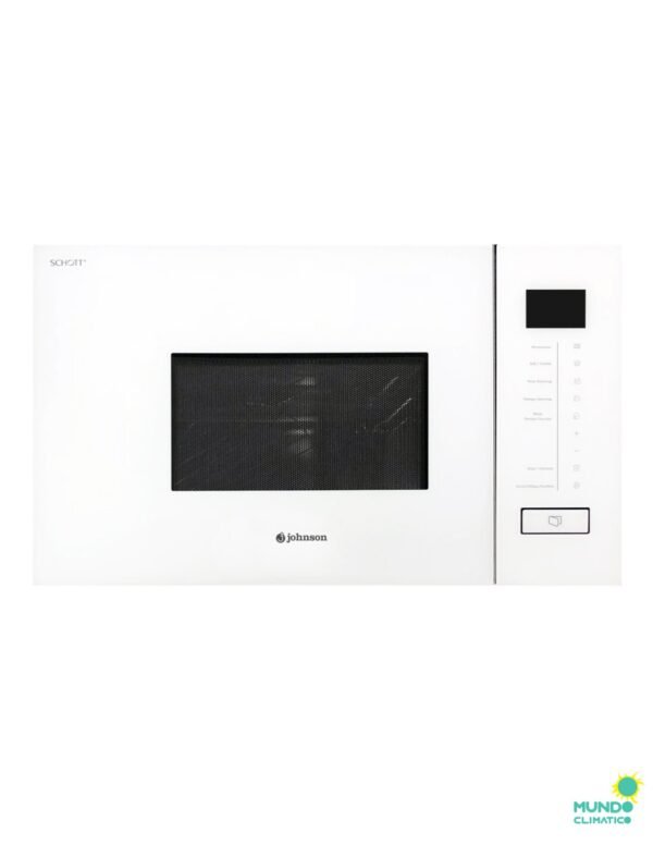 Micro-Ondes JOHNSON Verre Blanc 20L 800W Grill 1000W Écran Tactile Encastrable JOMI20BINT