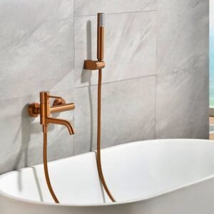 Mitigeur Bain Douche MONZA Or Rose Brossé BDM039-4ORC