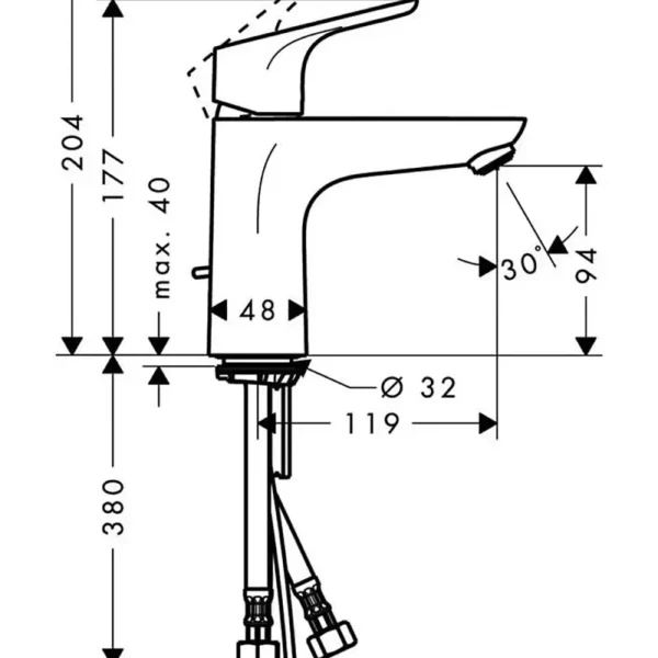 Mitigeur Lavabo FOCUS Chrome CT2009000 – Image 3