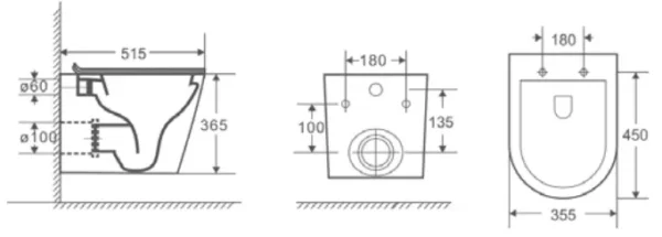 Cuvette Suspendue TURIN Noir Mat – Image 3