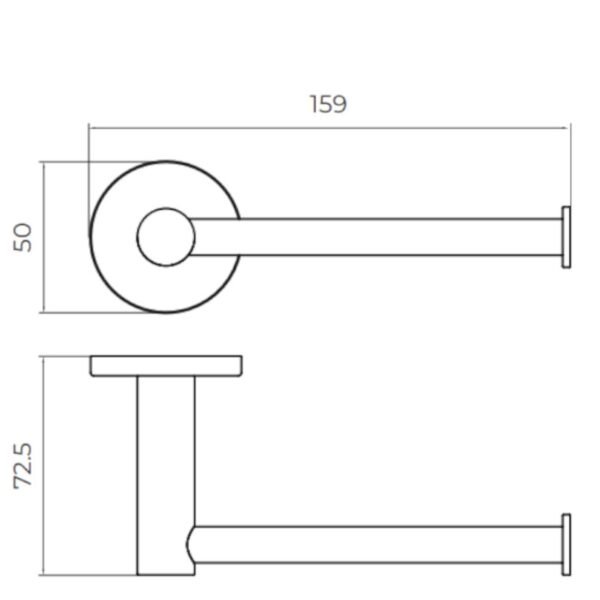 Porte Papier Hygiénique ESSENTIAL Black Gun Metal CAE001-08/BGM – Image 2