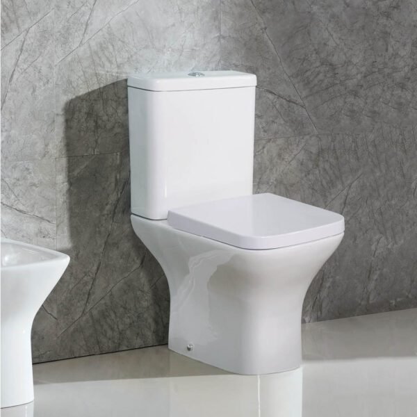 WC sur Pied Compact Complet ULTRA Blanc Brillant